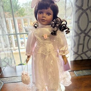 Elegant Pink and White Doll